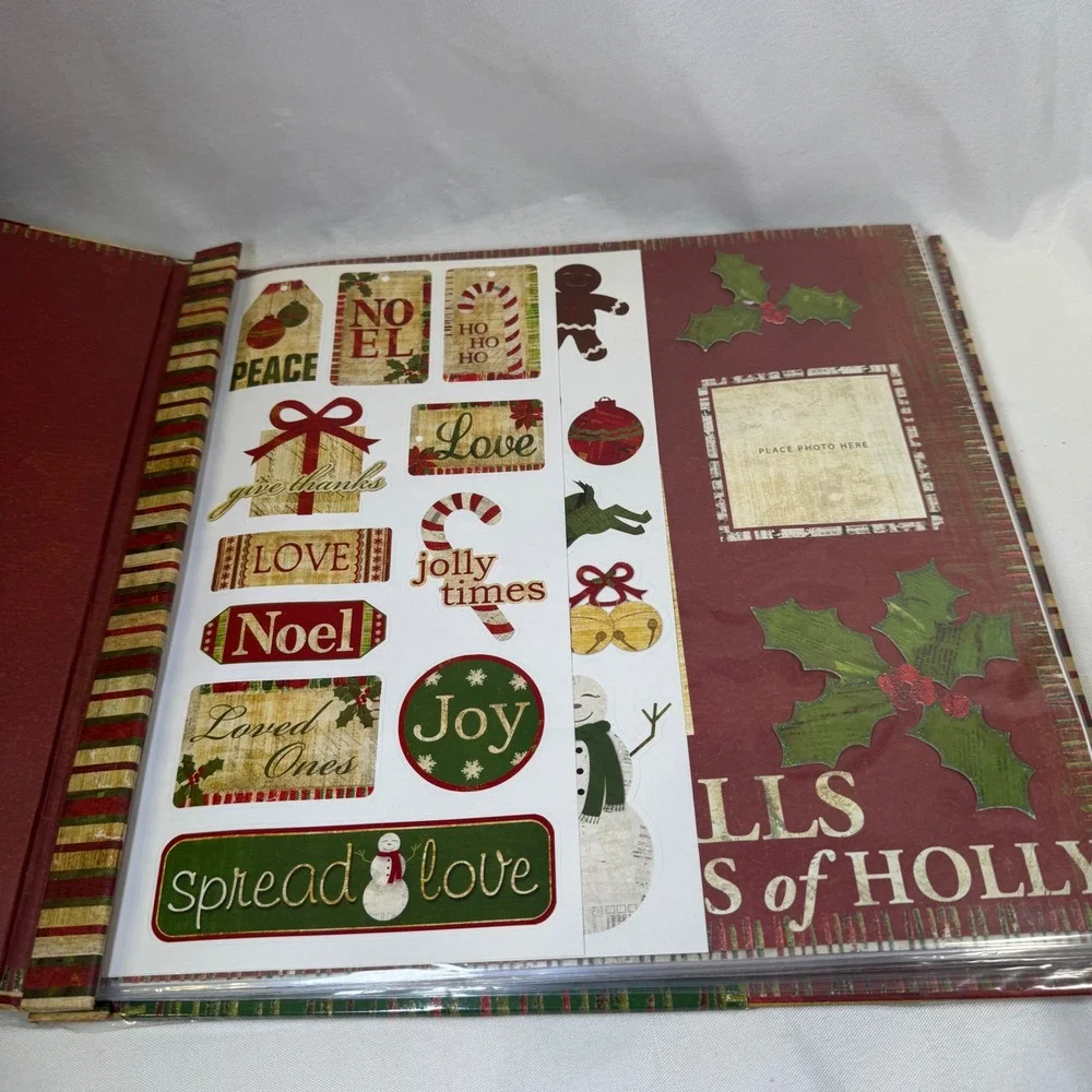 Merry Makers Christmas Scrapbook Kit 45 Sheets Cardstock Stickers Photo Album